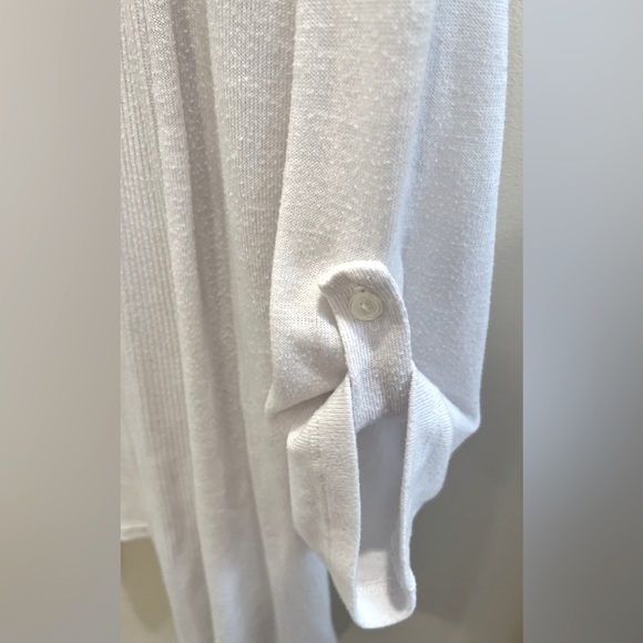 Bobeau White High Low Open Front Cardigan Size Small. - Picture 4 of 6